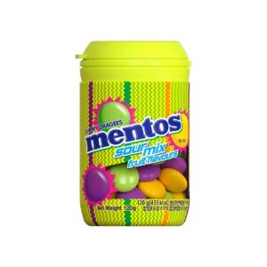 Mentos Chewy Dragees Sour Fruit Mix Korea Import 4.23oz 6ct